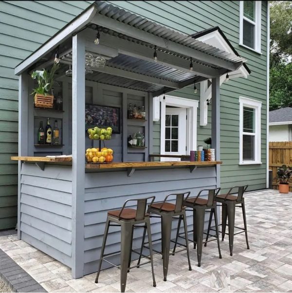 Bar with Storage Shed - The Storehouse 10 x 10 Bar